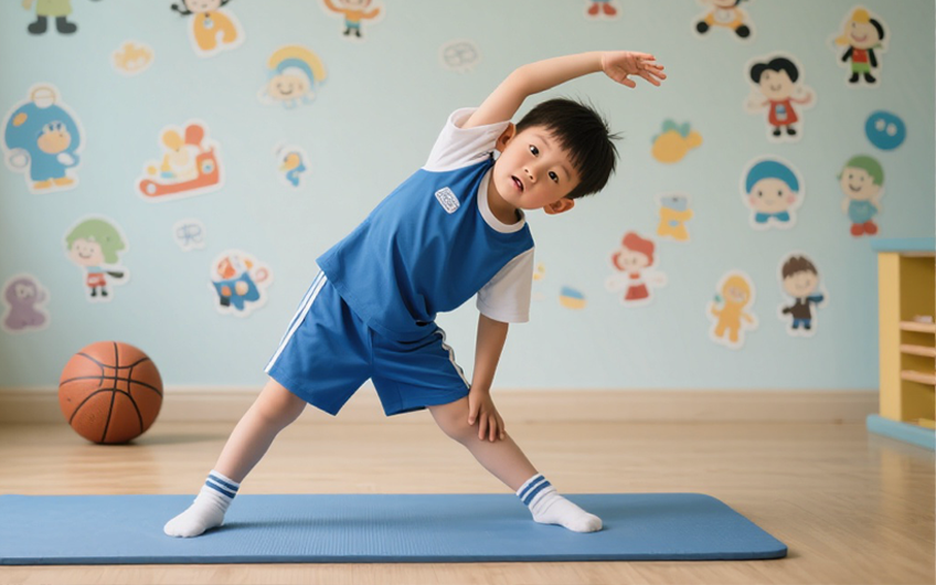 幼儿园大班在健身的孩子